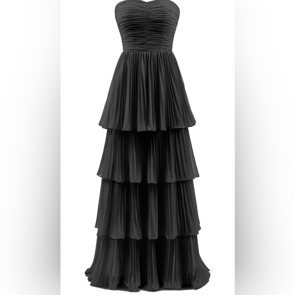 Elegant Black Tiered Skirt
